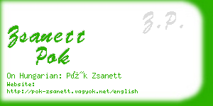 zsanett pok business card